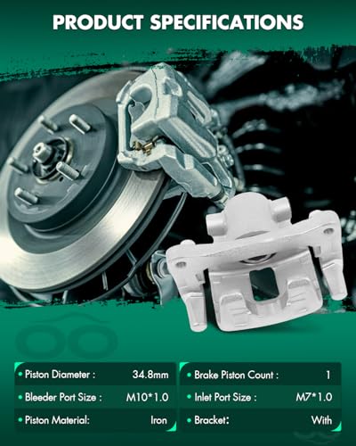 Image of SCITOO Rear Left Brake Caliper With Bracket 18B5105 Compatible For Chrysler 0 /Sebring, For Dodge Avenger, For Dodge Caliber, For Jeep Compass /Patriot, For Mitsubishi Lancer /Outlander Sport /RVR