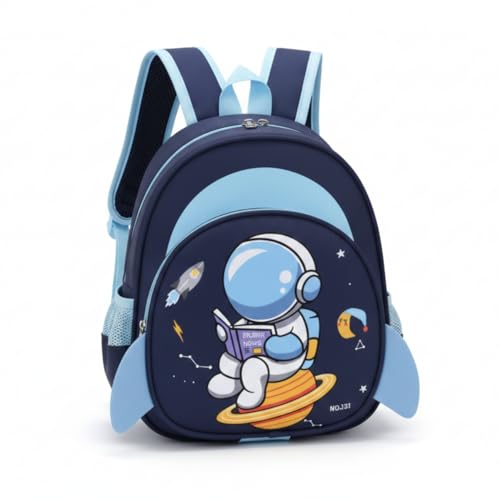 Mochila Para Crianças Mochila Infantil Animais Zoo Bichinhos Menina Menino Creche Escolar Passeio Jardim de Infância ALWY (Azul Marinho)