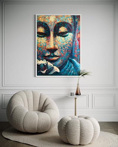 Tableau Bouddha deco murale zen pour habiller petit mur blanc