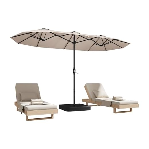 Best time of year to buy patio umbrella DomeShade 15ft Double-Sided Patio Umbrella
