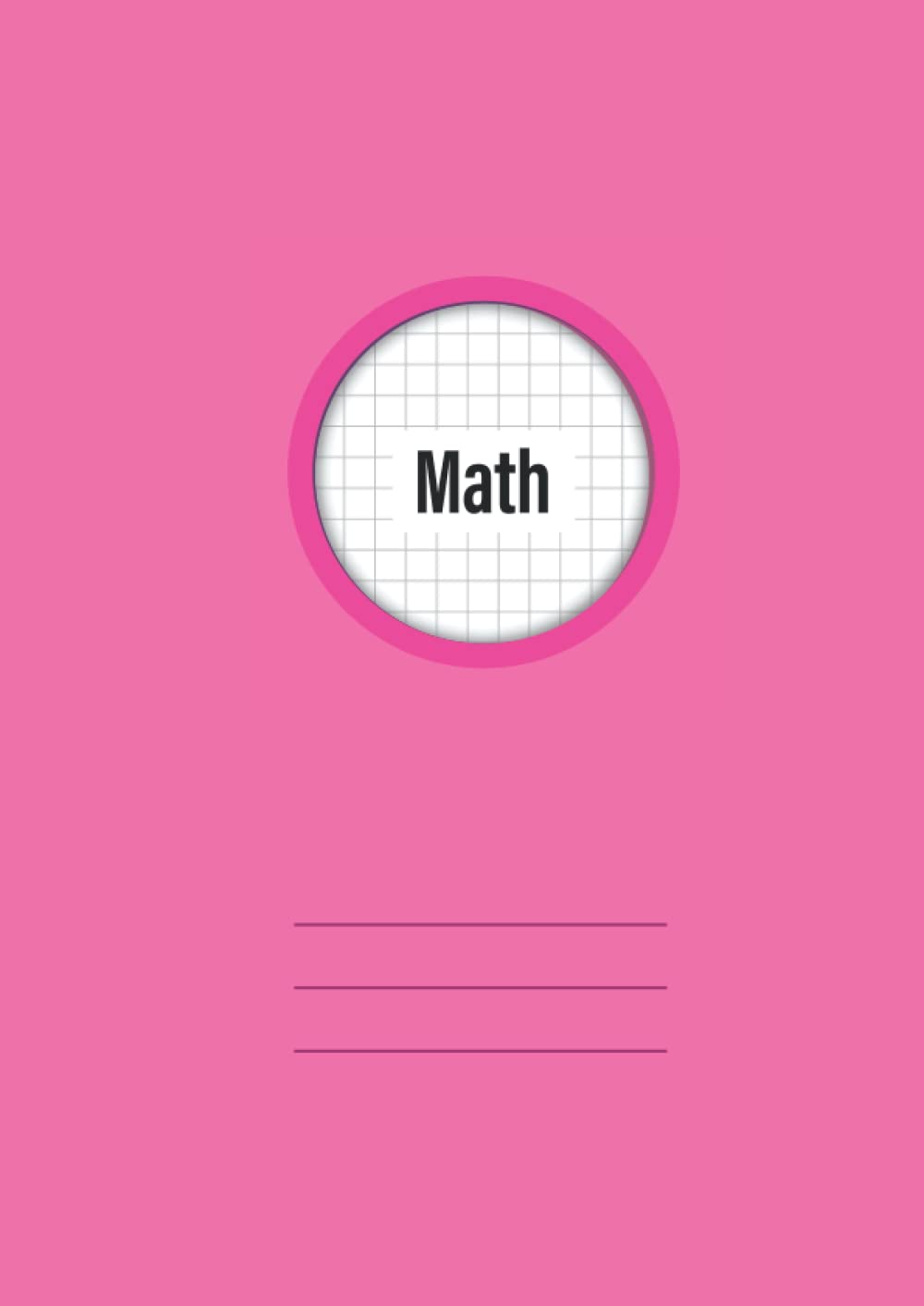 Maths Exercise Book A4 7mm: 7 mm (0.7 cm) Squared Quad Ruled Grid Paper Notebook for Math , Science, Graph, Writing Pad 100 Pages A4 -Pink