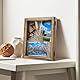 SAUNNIHEN 3D Bilderrahmen Zum Befüllen 25x20 cm, Objektrahmen Holz zum Aufhängen oder Stehend, Bilderrahmen Tief Zum Befüllen für Fotos, Medaillen, Blumen, Hochzeitsstrauß, Erinnerungsstücke