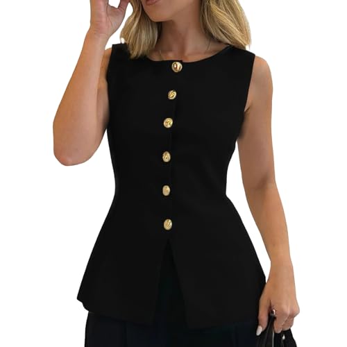 Suit Vest for Women Summer Blazer Vest Business Casual Tops - Main Image
