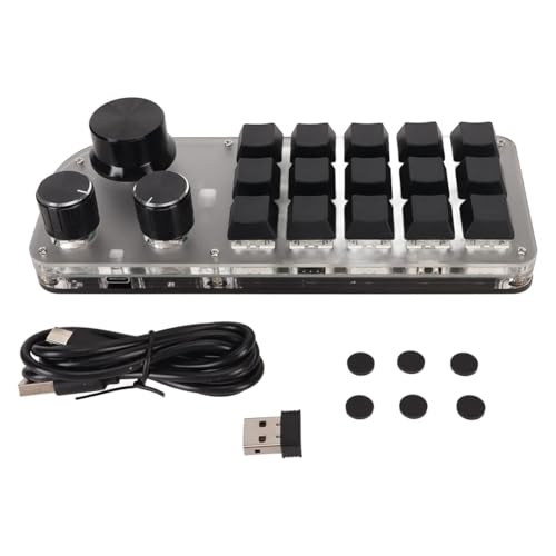 Clavier programmable macro 15 touches et 3 boutons triple mode mécanique pour PC