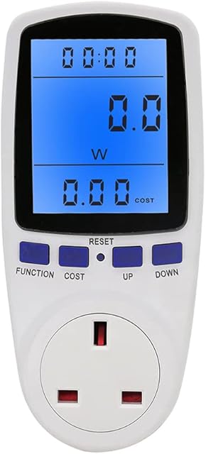 IWILCS Power Meters Energy Monitor, Power Meter Electricity Usage Monitor with Backlight LCD Display, with 7 Monitoring Modes/Backup Battery, Overload Warning Watt Volt Amp KWH Measuring Meter Socket