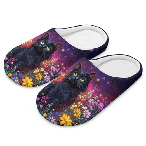 Womens Mens House Slippers Soft Fuzzy Indoor Bedroom Shoes Lightweight Winter Warm Cozy Slip-on Slippers