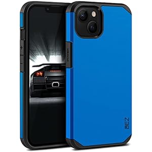 BEZ iPhone 13 Hoesje, iPhone 13 Telefoon Hoesje, Te gebruiken met iPhone 13, Schokabsorberend, Stevige Tweelaagese Hoes, Blauw
