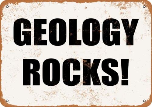 peiyeety Creative Tin Sign Geology Rocks Funny Novelty Metal Sign Retro Wall Decor for Home Gate Garden Bars Restaurants Cafes Office Store Pubs Club Sign Gift 8X12 inch