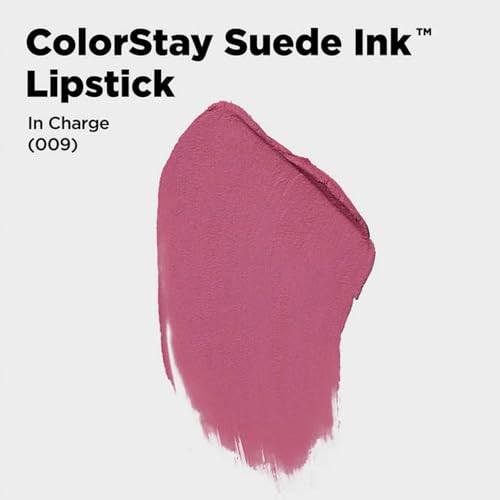 Image of REVLON ColorStay Suede INK Lipstick, Waterproof, Longwear, Transfer proof, Antioxidant-rich Vitamin E, With Vegan Formula made without parabens, In Charge - 009