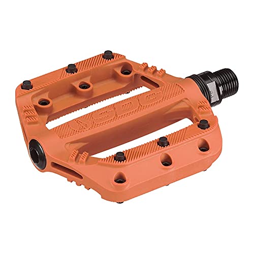 SDGComponents, Slater, Platform Pedals, Body: Nylon, Spindle: Cr-Mo, 9/16'', Orange, Pair