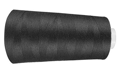 Hilo de poliéster oscuro de 5000 metros, 1 bobina para costura, bordado, quilting y sobrecostura miniatura 2