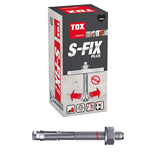 TOX Chevilles d'ancrage S-Fix Plus - M8 x 60/3 mm - Homologué pou...
