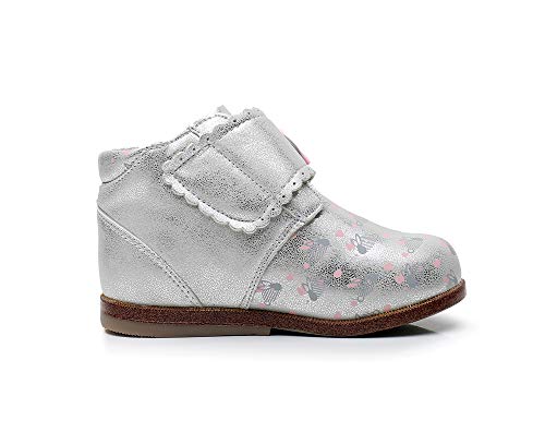 Ahannie Kids Girls Hook and Loop Ankle Boot Toddler High Top Casual Sneakers3