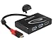 Produktbild Delock USB 3.1 Gen 1 Adapter USB Type-C Stecker > 2 x USB 3.0 Typ-A Buchse + 1 x HDMI Buchse (DP Alt Mode) 4K 30 Hz