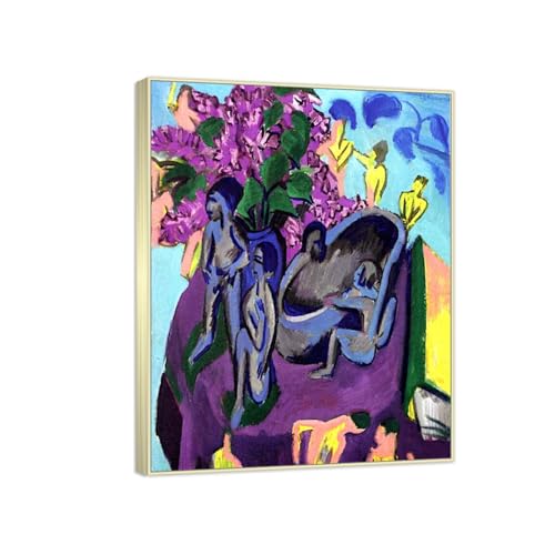 Photos de décoration d'intérieur Kirchner 30x40 cm peinture célèbre sur toile encadrée
