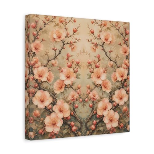Toile Fleurs de Cerisier pour Déco Salon au-dessus de la Cheminée 30x30