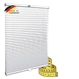 Gardinen21 Plisseerollo ohne Bohren | Plissee-Klemmfix | Plissee 45x130 für Türen & Fenster | Sonnenschutz, Sichtschutz für Fenster, Blickdichte Rollos