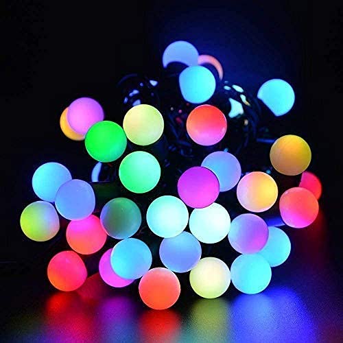 BM Ecom Milky Ball String Lights 42 LED 12 Meter Goti String Fairy Light for Diwali, Christmas, Wedding, Party, Indoor and Outdoor Decoration Light, Plug-in (Multicolor, Pack of 1)