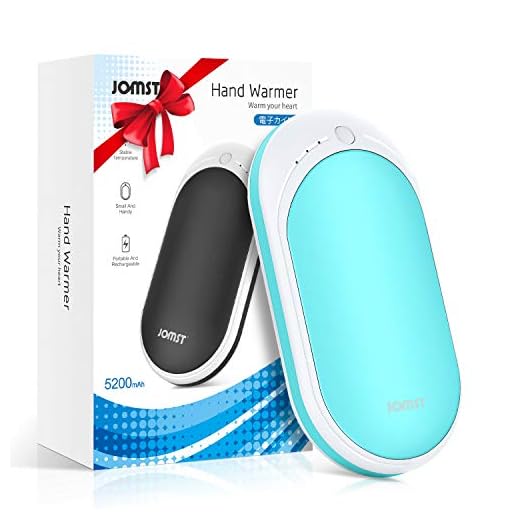 Jomst Hand Warmers, 5200mAh Portable Double-Side Hand Warmer Rechargeable,Helps for Soothe The Pain and Uncomfortable of Arthritis Sufferers, Best Winter Gift (Blue) …