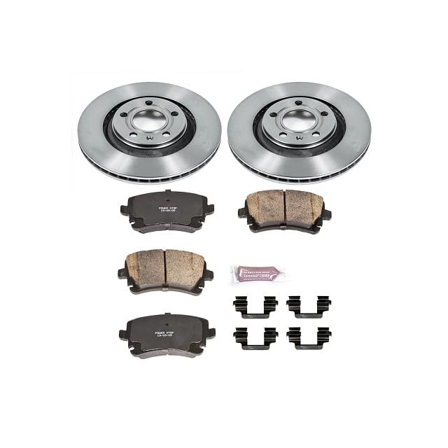 Image of PowerStop Rear Brake Kit for Audi S4 2004-09 - Z17 Ceramic Brake Pads & Disc Rotors Replacement, KOE4564