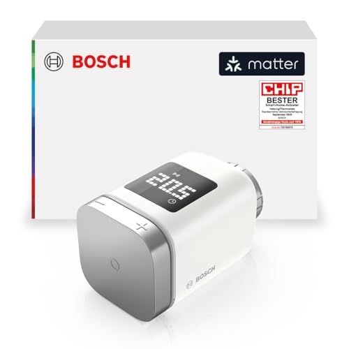 Bosch Smart Home Heizkörperthermostat II [+M], smartes Thermostat, Flexible Nutzung im Bosch Smart Home System oder herstellerübergreifend in Matter Systemen