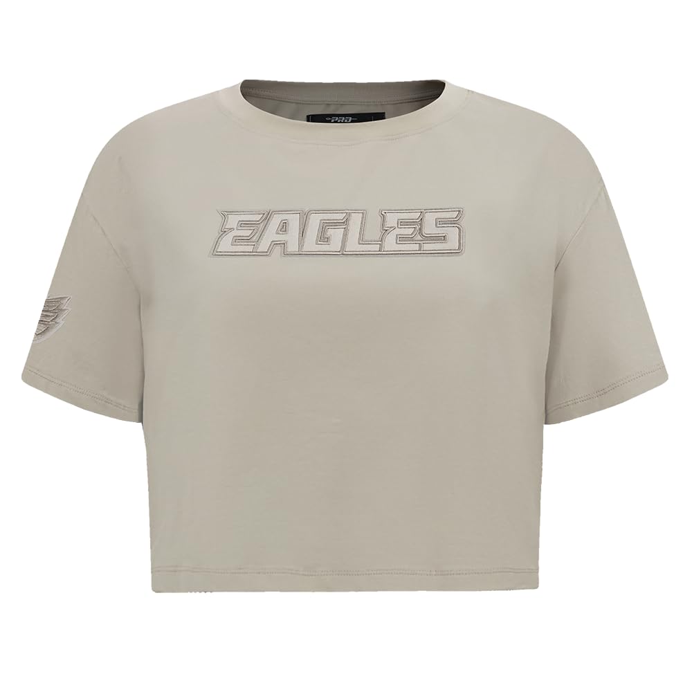 Pro Standard Womens NFL Pittsburgh Steelers Neutral Short Sleeve Boxy Tee Taupe S