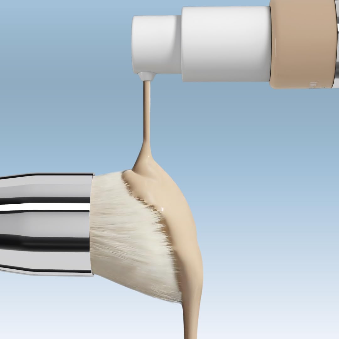 PRIME PROMETICS Prime Prometics PrimeSkin pennello per fondotinta liquido per donne mature: setole ultra morbide per una copertura uniforme e senza venature, finitura uniforme e naturale, ideale per