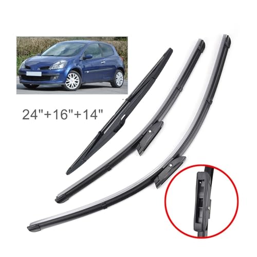 Limpiaparabrisas juego de cuchillas Renault Clio MK 3 Hatchback 2005 2006 2007 2008 2009 2010 2011 2012 3