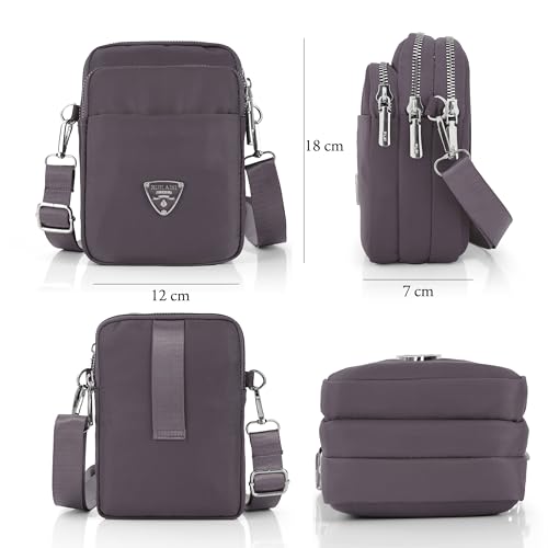 Image of J I Women's Small Cross-Body Phone Bag Stylish Mobile Cell Phone Holder Pocket Purse Wallet Sling Bag Mini Shoulder Bags