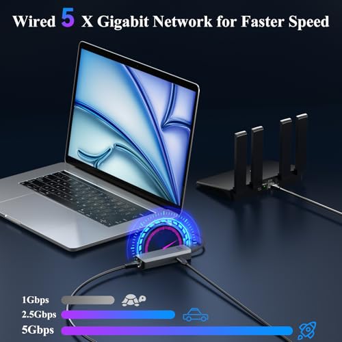 Minthouz 5Gbps USB-C to Ethernet Adapter with 95W PD, RJ45 to USB C, Gigabit LAN Ethernet Network Adapter for Windows, Mac OS, iPad OS, Chrome, Linux and More - image 3