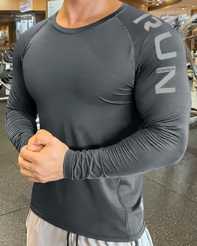 Image of EYEBOGLER Men Round Neck Solid Full Sleeve Regualr Fit T-Shirt