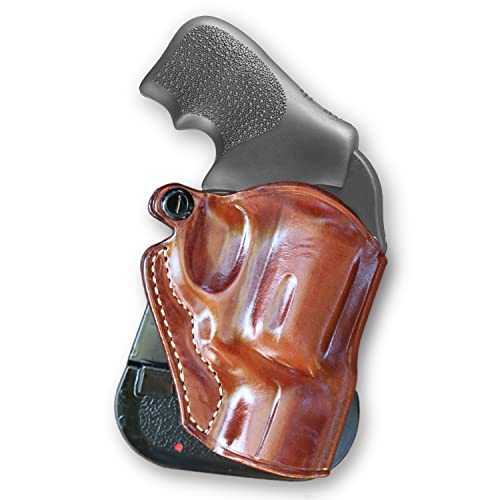 Premium Leather Owb Paddle Holster Open Top Fits, Rugerr Lcr Revolver 38 Spl. Hammerless 1.87'', Right Hand Draw, Brown Color #1036# #TOP11