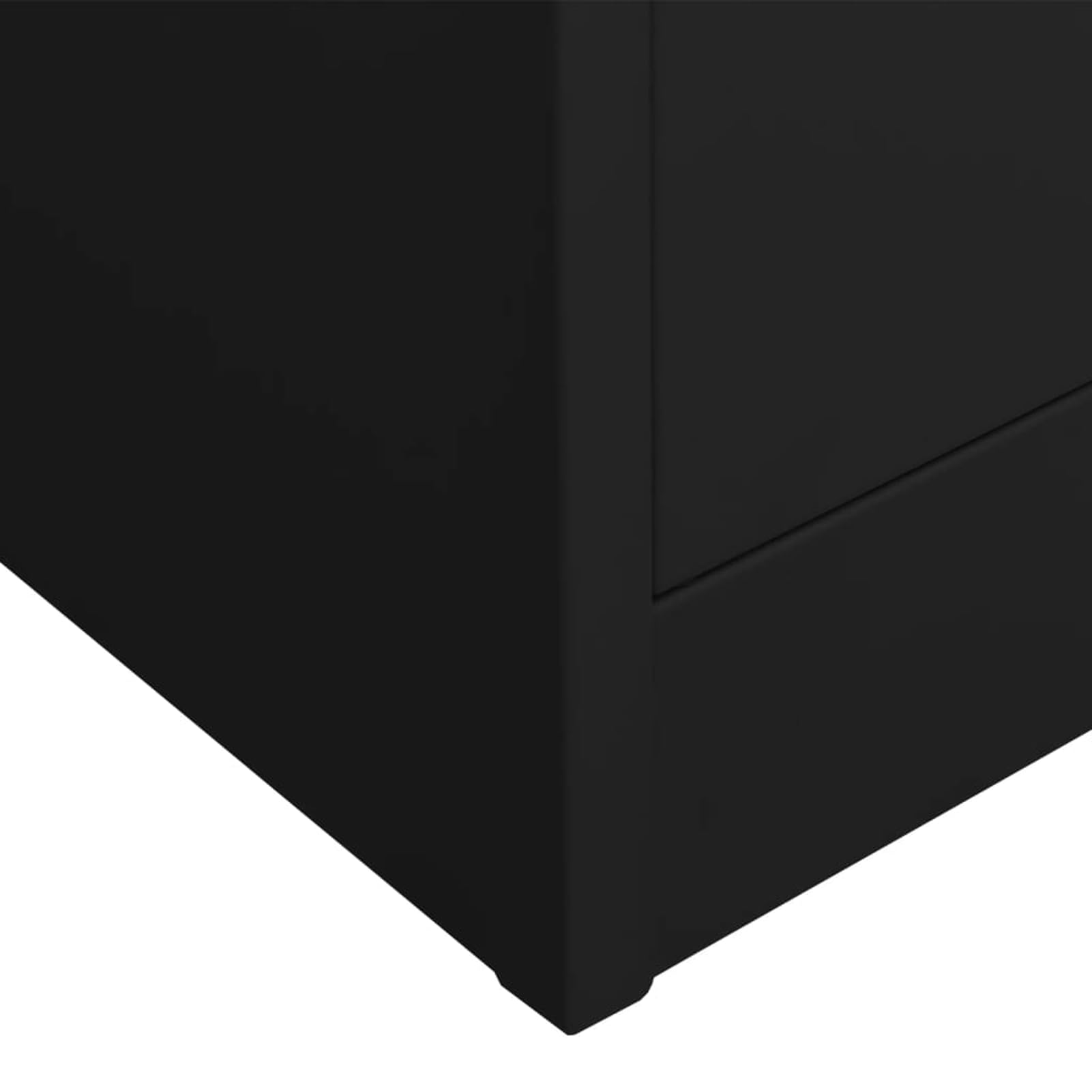 Gecheer Armadio per Ufficio Nero, Schedario Documenti con 3 Ripiani Regolabili, Ante in Vetro Temperato, Acciaio Resistente 90x40x180 cm, per Archivio e Organizzazione Ufficio