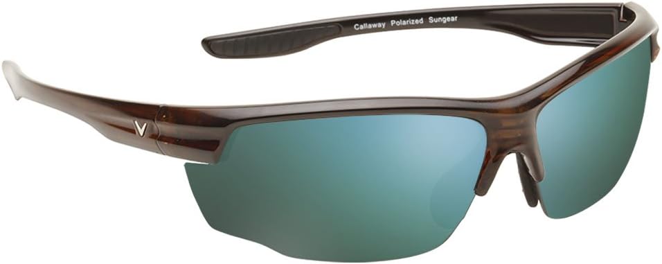 Callaway Sungear Kite Polarized Sunglasses Golf Eye Protection, Tortoise & Gray/Green Mirror