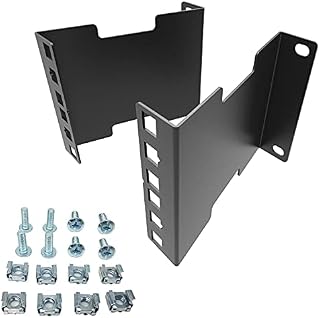 Jingchengmei 2U Server Rack Depth Extender - 4-Inch Deep -Recessed Rack Mount Adapter Kit for Network Rack (2UEXB)