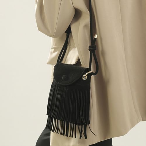 Trendy Leather Shoulder Bag With Tassels For Women Crossbody Satchel Fashionable Autumn And Winter4