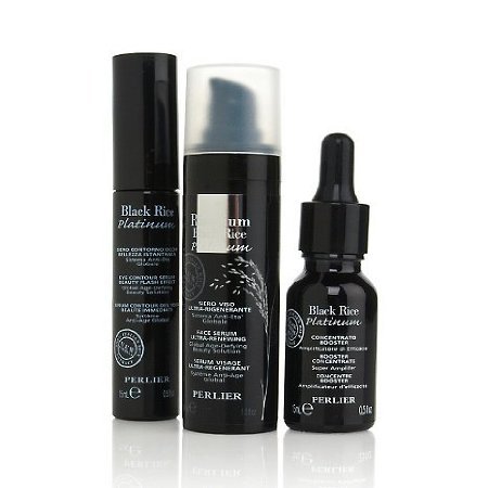 Perlier Black Rice Platinum Face and Eye 3-piece Kit