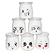 6pc Pot Yaourt en Verre avec Couvercles hermétiques 200 ML/136 GR Pot Yaourt pour yaourtiere Multicuiseur Thermomix, SEB, Cookéo