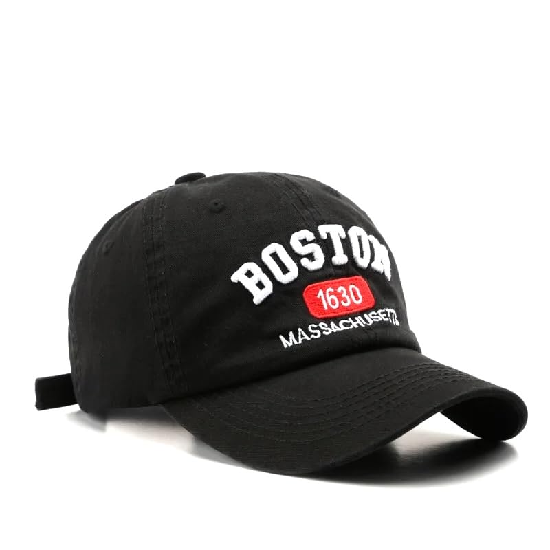 Boston - Classic Dad Hat, Curved Brim Adjustable, Cotton Baseball Cap for Men & Women, Golf, Gym