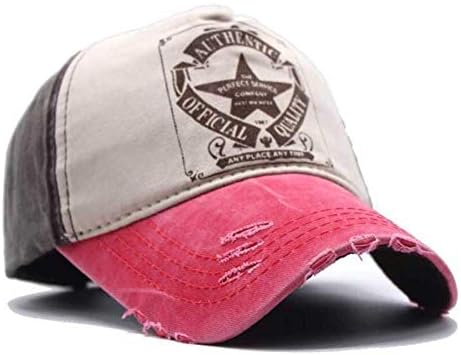 Elwow Men's Distressed Vintage Baseball Cap Sun Hat Driver Cap Washed Trucker Cap with Adjustable Strap (Color 2, One Size)