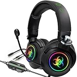 POISEN SCORPION ULTIMATE E-Sport Gaming Headset, Active Noise Cancelling, DOLBY ATMOS Bass Surround Sound 3D, Triforce Titanium 50mm, RGB 18.6M, Premium Mikrofon, mit Kabel, PS5/PS4/PC/MAC/XBOX [2022]