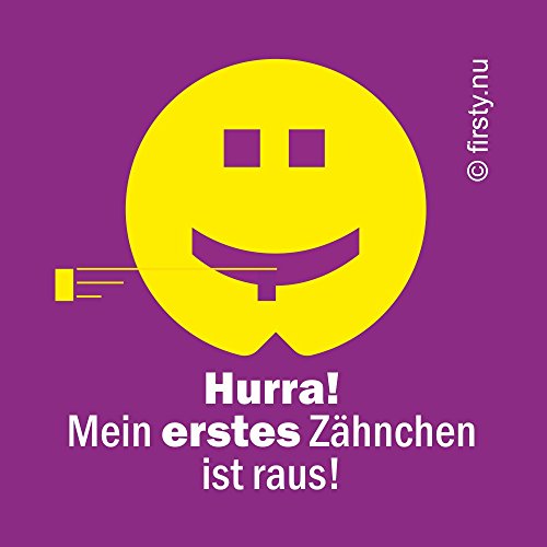 Firsty Milchzahn-Ereignis Aufkleber Zahndose (Jungen, Mädchen) 'Hurra, Mein erstes Zähnchen ist Raus' Cover