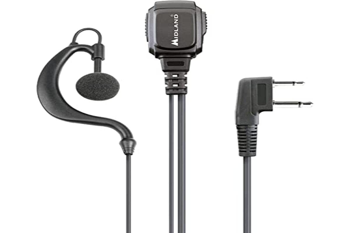 Midland XT50, Radio Walkie Talkie a Ricarica Rapida, 24 canali PMR446 senza licenza, 8 km di Portata, 38 Toni CTCSS & Microfono, MA21-L PRO con cavo spiralato