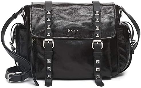 DKNY Naomi Messenger Bag Black Leather 