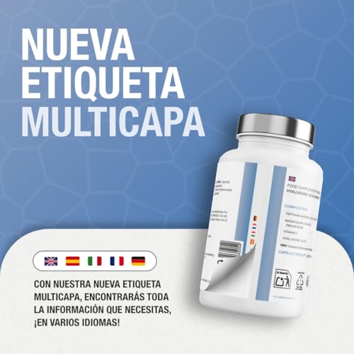 Colágeno con magnesio. Colágeno marino hidrolizado PEPTAN® para el mantenimiento de articulaciones, cartílagos, huesos y piel. Colágeno Marino Hidrolizado + magnesio + ácido hialurónico + vitamina C. - imagen 8
