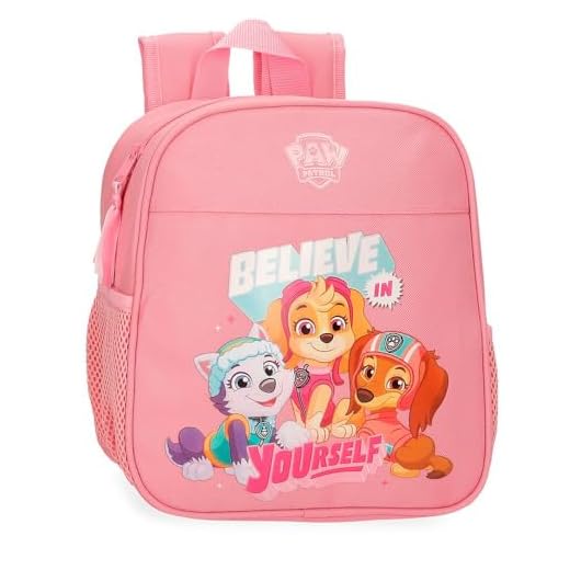 Joumma Paw Patrol La Patrulla Canina Believe in Yourself Mochila Preescolar Adaptable a Carro Rosa 21x25x10 cms Poliéster 5,25L