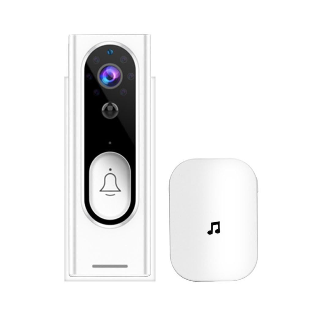Timbre de Puerta con WiFi, cámara de Seguridad inalámbrica, vídeo HD, Audio, intercomunicador, Timbre de Puerta, Soporte de Monitor for hogar Inteligente, 1080P