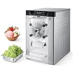 VEVOR Sorbetière de Comptoir, Turbine à Glace Dure 2000 W Haut Rendement 12-20 L/h, pour Sorbet Gelato Snack-bars Restaurants, Machine à Glace Italienne avec Cuve de 6 L et Panneau LED Autonettoyant