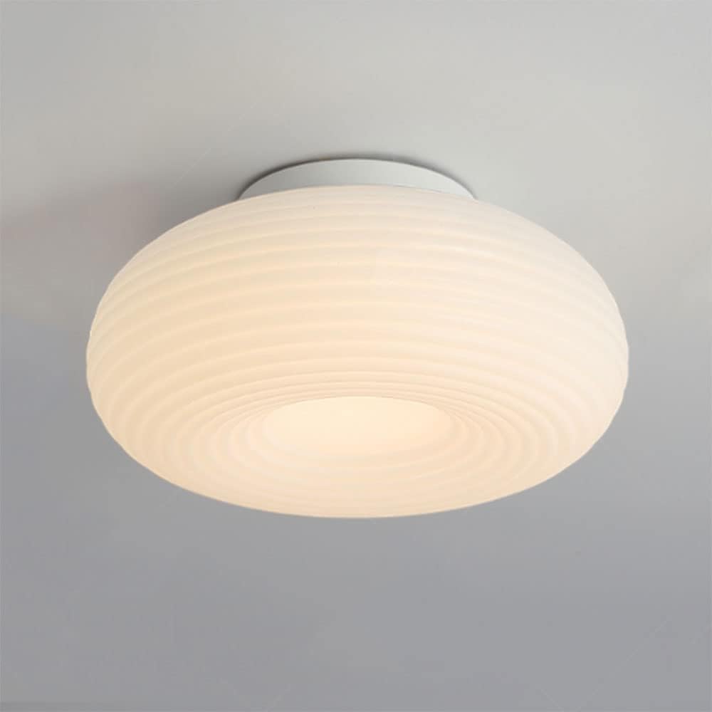 UOPYNE Japanese Simple Milk White LED Ceiling Light, Semi Flush Mount Ceiling Lamp with Acrylic Shade, Home Lighting Art Decor Ceiling Hanging Lamp for Bedroom Living Room (Size : 20cm)