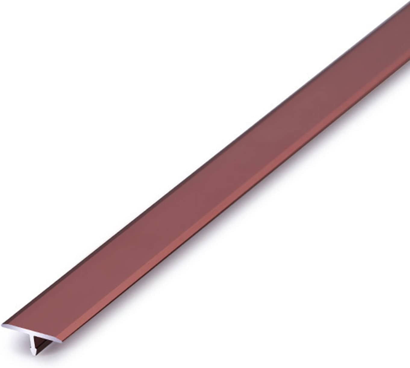 Vinyl Floor Transition Strip T Mold, Waterproof Aluminum Metal Doorway Edge Trim, 1cm Wide Non-Slip Floor Strip Reducer(Style4)